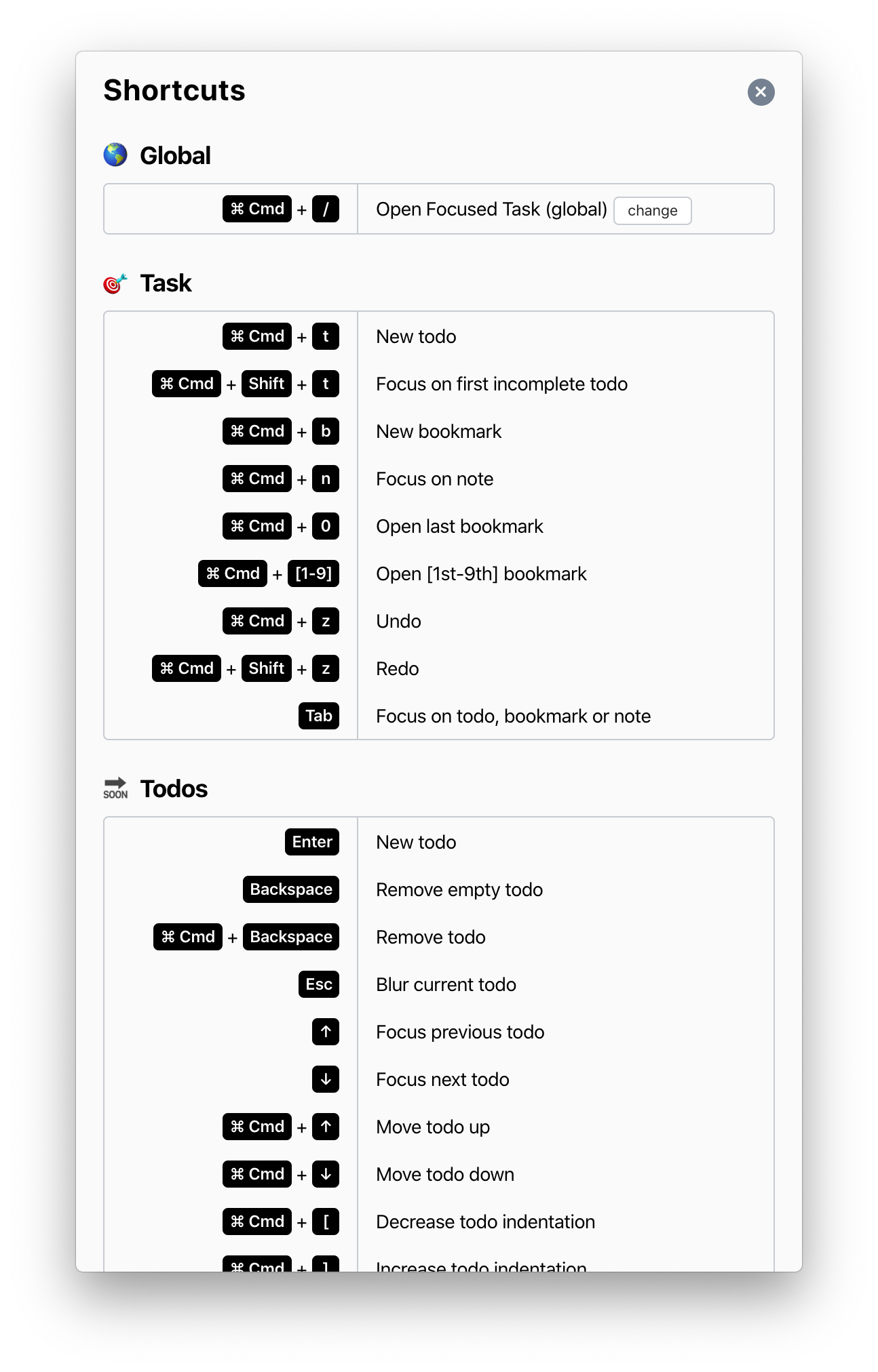 Shortcuts